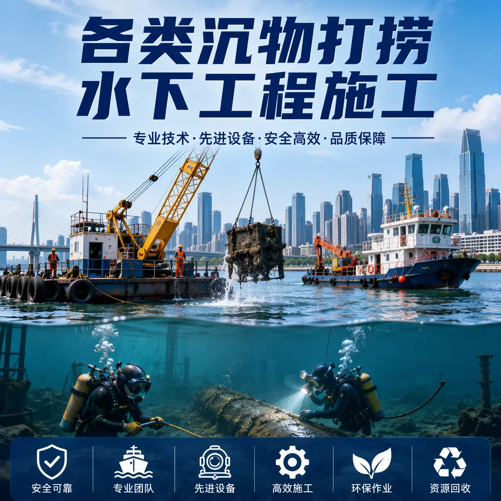 绿园各类沉物打捞,水下工程施工